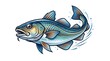 © yuliana - Atlantic cod fish jumping with water splashes on white background