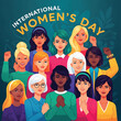 © vektor - Diverse women celebrating together happily.