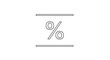 © Kazil - Percentage Symbol with Horizontal Lines - Discount, Sale, Finance, Percent Sign Icon