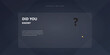 © ClipNova - Futuristic did you know info card template with question mark on dark blue background