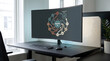 © Hypnotics 14 - Curved computer monitor displaying an AI workflow diagram on a modern desk