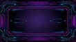 © Nipa - Abstract digital with purple and blue geometric shapes, futuristic holographic display