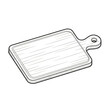 © adela - Illustration shows a kitchen cutting board on a table surface