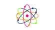 © MDABUISHAQ - Abstract colorful atom symbol illustration representing science and molecular structure with molecular chemistry particle colorful research scientific education abstract innovation technology