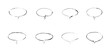 © 小堀 ほがら - Hand drawn monochrome line art set of speech bubbles