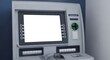 © Tan - Blank ATM Screen Interface Ready for Transaction Data Entry or Display