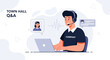 © Alvin - Company Town Hall Q&A: Virtual Meeting with Remote Employee and Support Staff