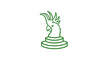 © Telma - Cockatoo bird head with crest on pedestal base.