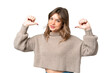 © luismolinero - Young girl over isolated chroma key background proud and self-satisfied