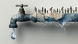 © nonobaby - Safe water health awareness concept demonstrating sanitation education initiatives clean water access advocacy frameworks global public health culture