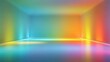 © Ngamsiri - An abstract image displays gradient illumination across a three dimensional room to convey a sense of transition with vibrant colors and striking visual depth.