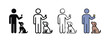 © MD - human figure offering a bone shaped treat to a sitting dog depicting training and pet interaction