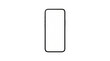 © Akmalkhan - Minimalist smartphone mockup with blank white screen, modern mobile phone frame for app design, sleek digital device display for UI presentation isolated PNG with Transparent Background