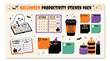 © gilbert - Essential halloween sticker pack for spooky productivity and October planning, a festive collection of planner elements
