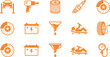 © iconic  - Automotive repair and car maintenance icon set with automotive maintenance mechanic inspection diagnostic technical engineering transportation workshop mechanical technician equipment