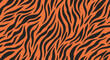 © James - Vibrant seamless tiger stripe pattern in orange and black, perfect for animal themed designs, fashion, and wild nature backgrounds.