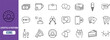 © Dream Forge Studio  - Outline lifestyle fast food icons. donut icon set, coffee icon set, pizza icon set