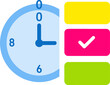© Sinta - Clock with checklist and checkmark for time management and productivity