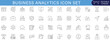 © Loosiniiii - Business Analytics Icon Set Collection with Data Dashboard Metrics Financial Reporting KPI Performance Monitoring Strategy Management Growth Analysis Outline Vector Pack editable stroke