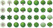 © SampaRani - Set of various green trees top view for landscape design and architectural plan isolated on white background