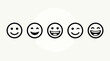 © Oleh - Set of five different happy face emoticon icons