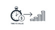 © Md - Time to value concept icon representing financial growth and profit with investment financial business efficiency performance currency development strategy planning management optimization