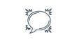 © Muhmd - Empty speech bubble with radiating lines symbol.