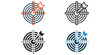 © sri - aim icons outline and Flat Style,transparent background