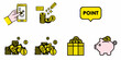 © Juna - Point Reward System Icons Flat Vector Illustration On White Background