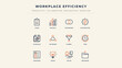 © muse - Workplace efficiency and team collaboration icons – Perfect for modern office management tools, internal communications, or agile workflow guides.