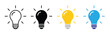 © Ruhul - Light bulb icon. Idea symbol. Electric lamp vector illustration. Electric power symbol. Shining light bulb pictogram - vector stock