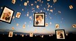 © dimadkal - Glowing Photo Frames Floating into Night Sky Celebrating a Couple’s Love Journey