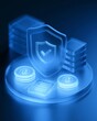 © grey - Premium glassmorphism shield protecting business asset concept