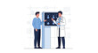 © Alana - Doctor explaining MRI scan results to a patient, healthcare consultation, modern medical illustration