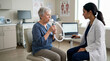 © Xenia - Senior woman undergoing spirometry test in clinic. Pulmonologist checking lung capacity