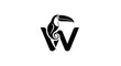 © Abi - Toucan bird head with stylized letter W design.