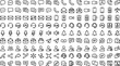 © MINA - Internet marketing and SEO performance hand drawn icons with marketing internet performance analytics strategy optimization