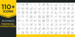 © THE STOCK STUDIO - Collection of 110+ Business and Financial Operations Line Icons in Flat Design Vector Illustration