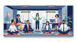 © budakkampung - Office Yoga Meditation: Diverse Team Practicing Mindfulness in Modern Workplace