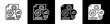 © kanfaz art - Concept Icon In Outline And Glyph Styles With Black And White Variations