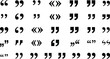© SunjidaRahman - Quotation mark and guillemet icons on a white background