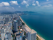 © Parilov - Aerial view Nha Trang Vietnam coastal skyline at with vibrant colors and urban beach scape