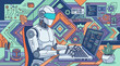 © Fadilah - robot programmer developing advanced software with artificial intelligence and machine learning in a digital work environment