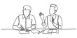© Simanto - Two businessmen having a meeting and working on a document