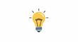 © okeh - A bright yellow lightbulb with a coiled filament, radiating simple lines
