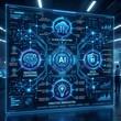 © Isabella - AI Network Futuristic Interface: Cloud Computing, Machine Learning, Data Security, Innovation