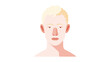 © Danukk Kimpetik - Minimalist Illustration of a Young Man with Blonde Hair and Neutral Expression.