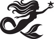© BipashaSketches  - Silhouette of a girl with a dragon and sword in a tribal tattoo vector design