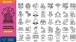 © PICTURE LAB - Set of forty five building amenities line icons Vector