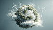 © Pug - A stunning conceptual image of a lush green planet adorned with wind turbines